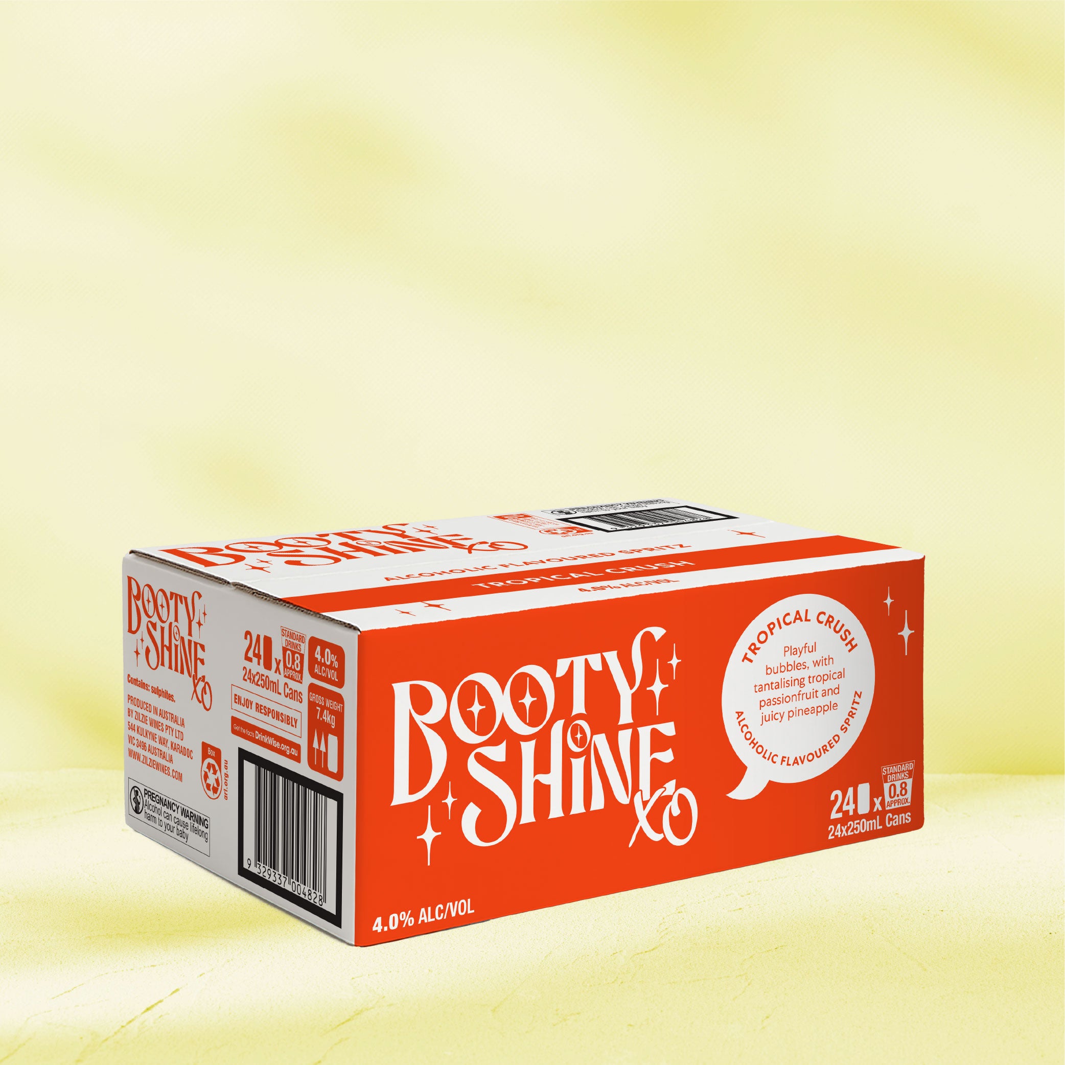 Booty Shine XO Tropical Crush Cans - 24 Pack