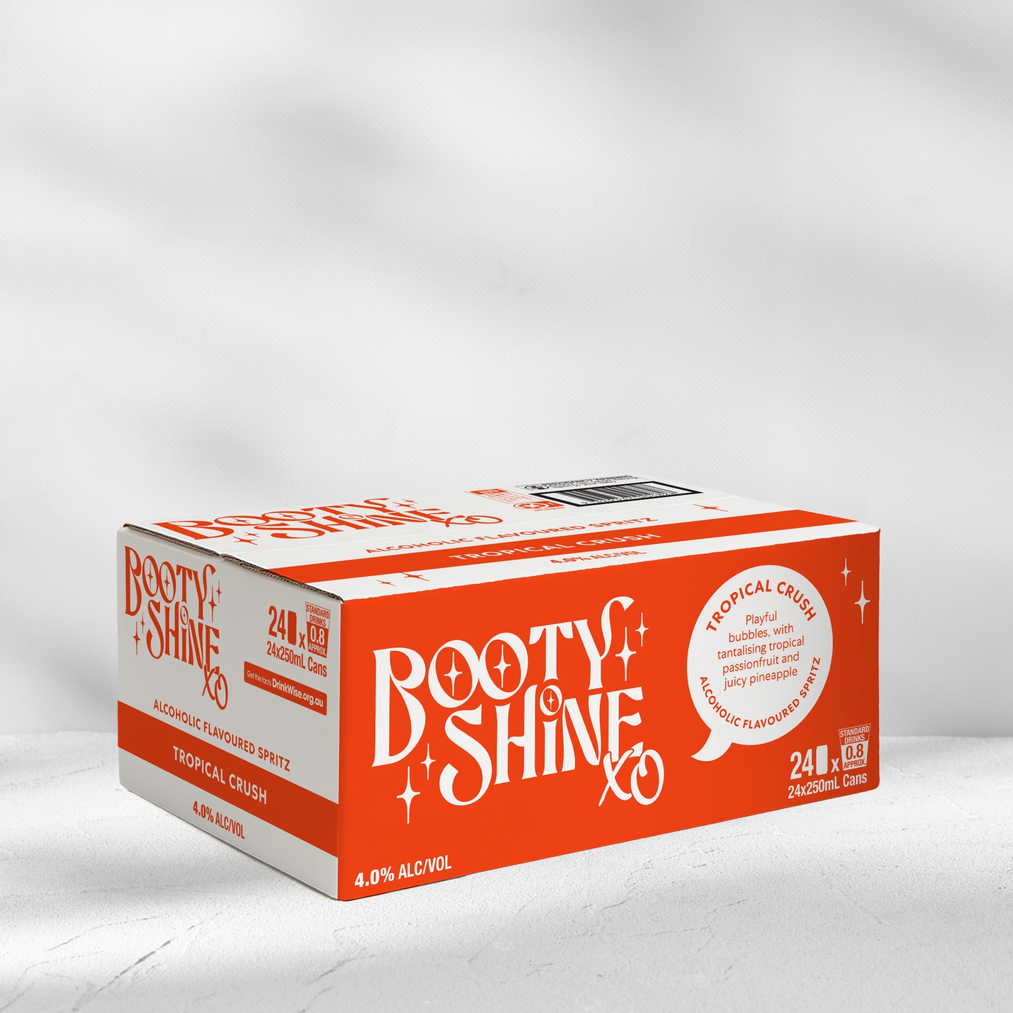 Booty Shine XO Tropical Spritz Cans - 24 Pack